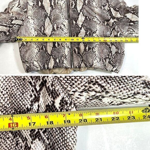 Revolve Tiger Mist Smalll Snake Print Cropped Puffer Jacket Australia Baddie - Picture 11 of 15